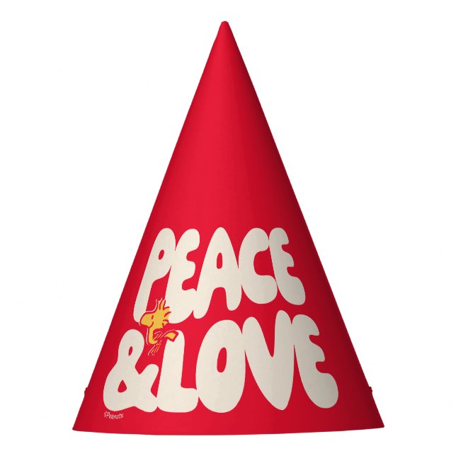 Chapeaux De Fêtes cacahuètes | Woodstock Peace & Love (Devant)