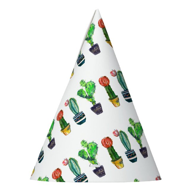 Chapeaux De Fêtes cactus, succulent, aquarelle, fiesta, mexicaine, (Gauche)