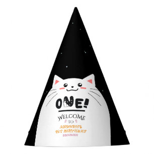 Chapeaux De Fêtes Cadre de chat mignon avec des étoiles scintillante