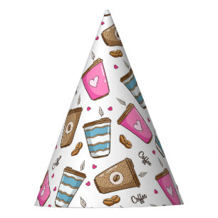 Chapeaux De Fêtes Cafés, Haricots, Coeurs, Amateur De Café