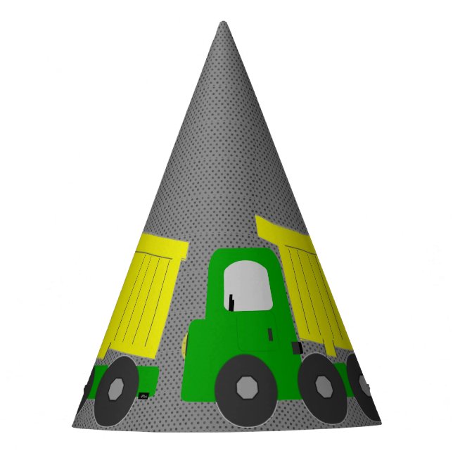 Chapeaux De Fêtes Camion à vidange jaune (Devant)