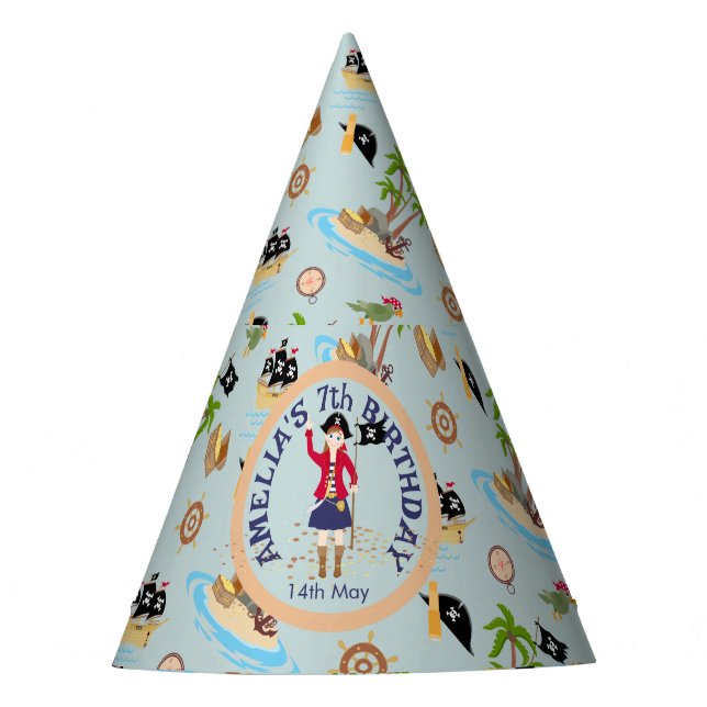 Chapeaux De Fêtes Capitaine de la fête d'anniversaire du navire pira (Devant)