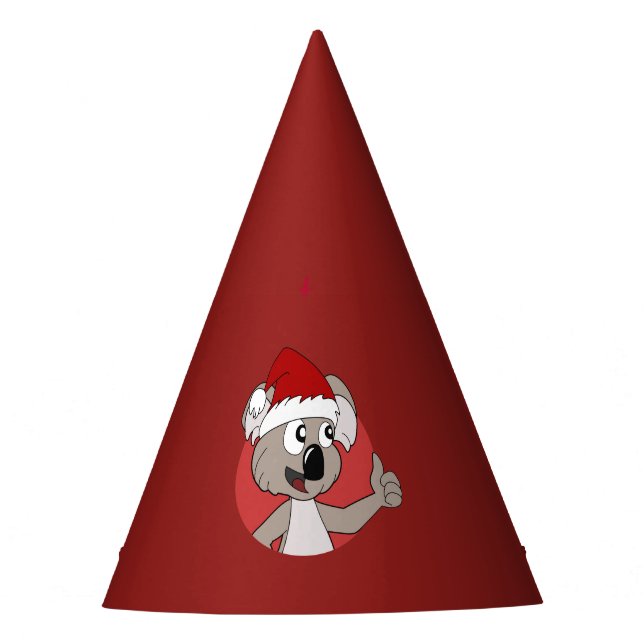 Chapeaux De Fêtes Caricature de koala de Noël (Devant)