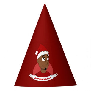 Chapeaux De Fêtes Caricature de Noël de l'homme souriant