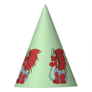Chapeaux De Fêtes Caricature Dragon Rouge
