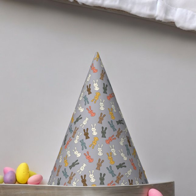 Chapeaux De Fêtes Caricature lapin de Pâques (rabbit cartoon bunny Paper party hat, Kids,adults,party birthday hat,Baby Shower,wedding,celebration)