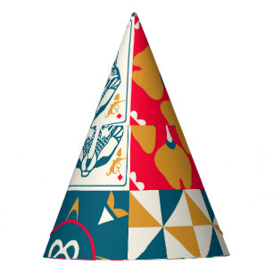 Chapeaux De Fêtes Carrelage bleu : Arrière - plan Vintage en mosaïqu
