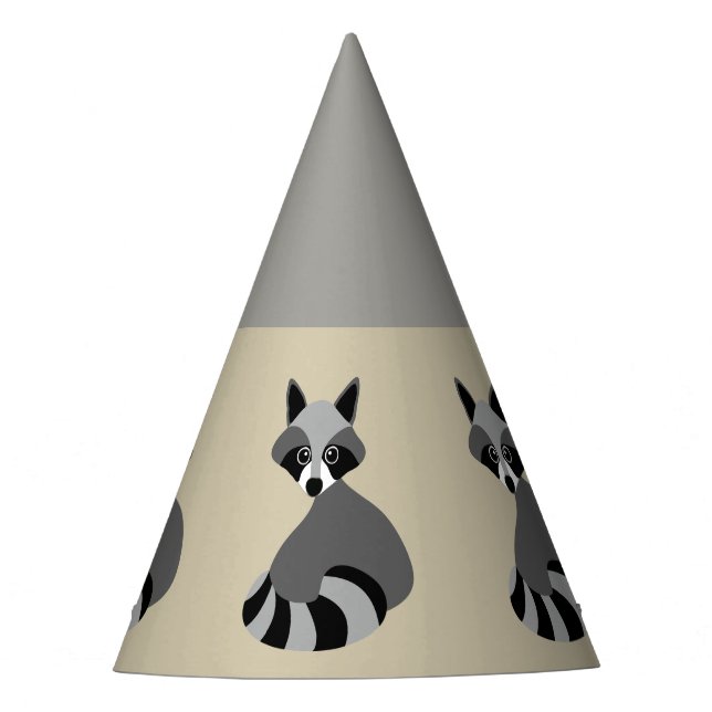 Chapeaux De Fêtes Carte graphique Cute Raccoon (Devant)
