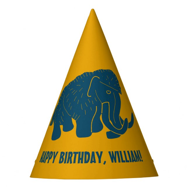 Chapeaux De Fêtes Carton bleu et or Laine Mammoth Personnalisé (Devant)