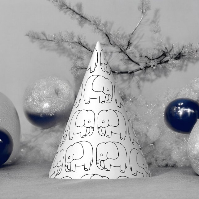 Chapeaux De Fêtes Carton éléphant (elephant cartoon Paper party hat, Kids,adults,party birthday hat,Baby Shower,wedding,celebration hat)
