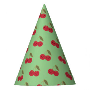 Chapeaux De Fêtes Carton mignon souriant Kawaii Cerises