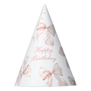 Chapeaux De Fêtes Casquette d'anniversaire de la Bow rose