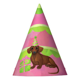 Chapeaux De Fêtes Casquette de fête d'anniversaire de Dachshund ros