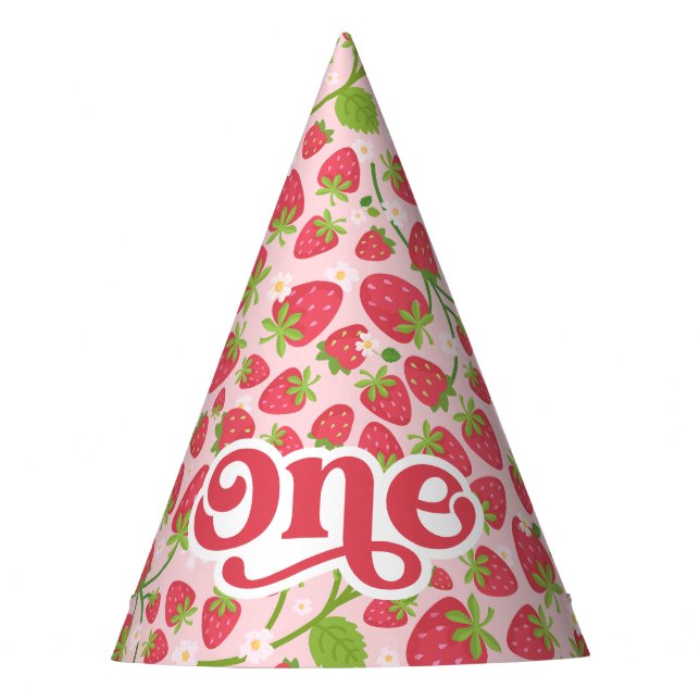 Chapeaux De Fêtes Casquette de fête d'anniversaire de fraise (Devant)