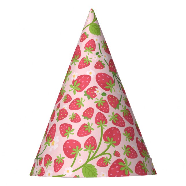 Chapeaux De Fêtes Casquette de fête d'anniversaire de fraise (Devant)