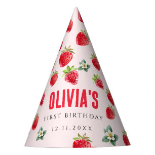 Chapeaux De Fêtes Casquette de fête d'anniversaire de fraise