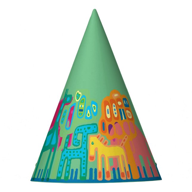 Chapeaux De Fêtes Casquette de fête d'anniversaire des animaux de la (Devant)
