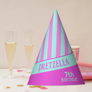 Chapeaux De Fêtes Casquette de fête moderne Pastel Turquoise Pink St