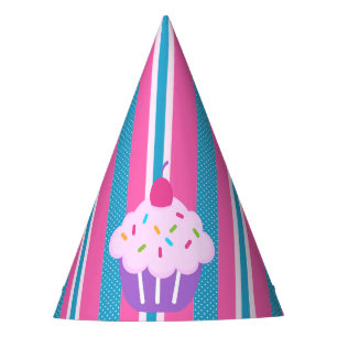 Chapeaux De Fêtes Casquette de fête/Stripes et Cupcake