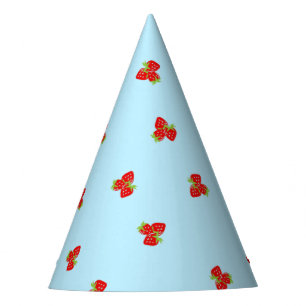 Chapeaux De Fêtes Casquette de la fête à thème fraise avec Arrière -