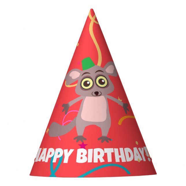 Chapeaux De Fêtes Casquette de la fête d'anniversaire Bush Baby (Devant)