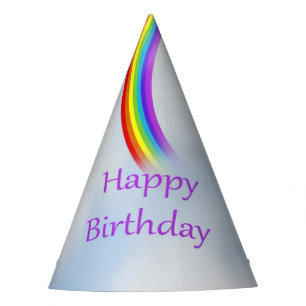 Chapeaux De Fêtes Casquette de la fête d'anniversaire Rainbow