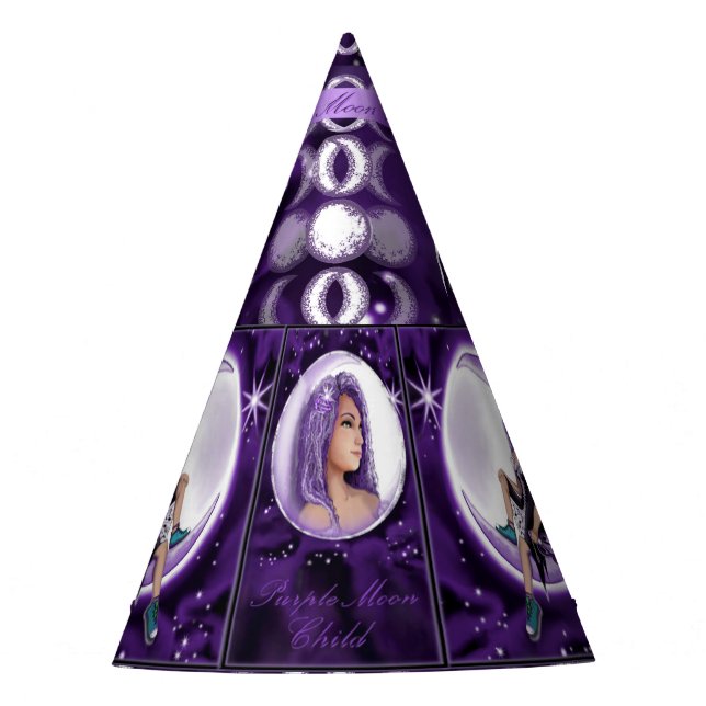 Chapeaux De Fêtes Casquette de la fête d'enfants de Purple Moon (Devant)