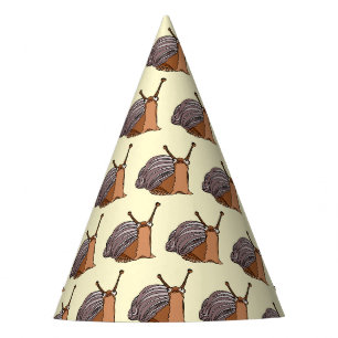 Chapeaux De Fêtes Casquette de la fête du papier d'escargots heureux