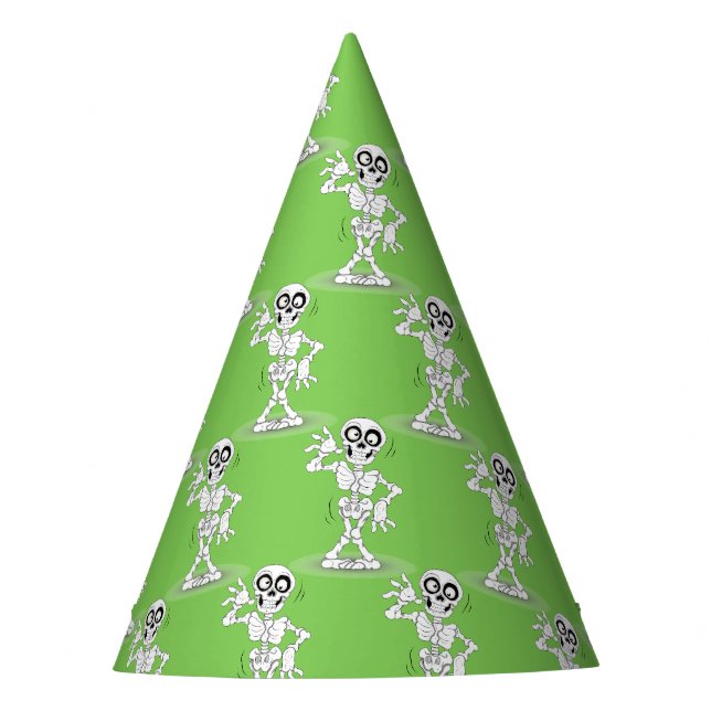 Chapeaux De Fêtes Casquette de la fête du squelette d'Halloween (Devant)