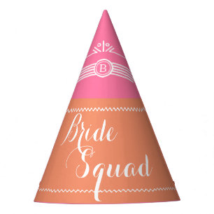 Chapeaux De Fêtes Casquette de la fête Pink and Coral Bride