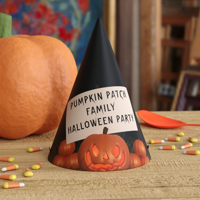 Chapeaux De Fêtes Casquette de la partie Citrouille de Halloween (🎃 Pumpkin Patch Party Hats! Just add your name)