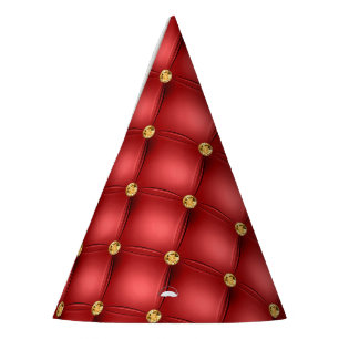 Chapeaux De Fêtes Casquette de la partie papier touffu Red Gold Diam