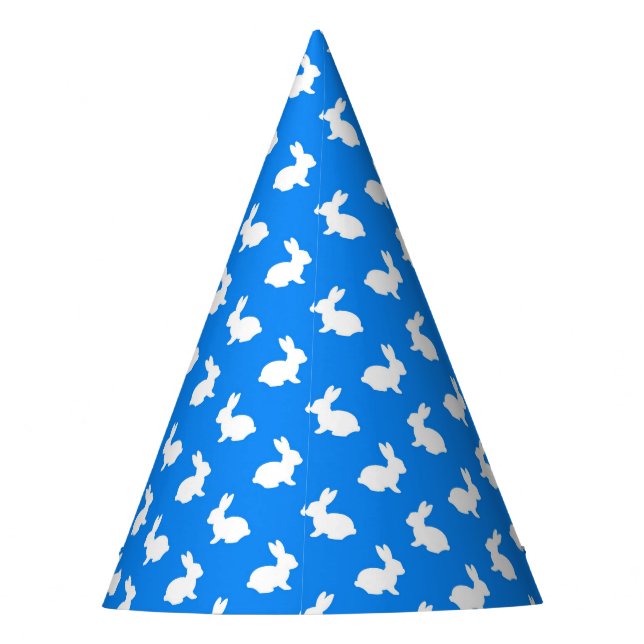 Chapeaux De Fêtes Casquette de la soirée lapin bleu et blanc (Devant)