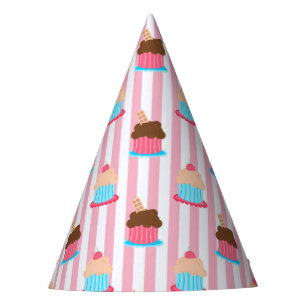 Chapeaux De Fêtes Casquette de la soirée Motif Aqua Pink Chocolat Cu