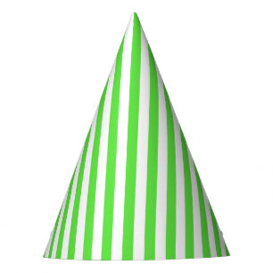 Chapeaux De Fêtes Casquette de partie de rayure de vert de chaux