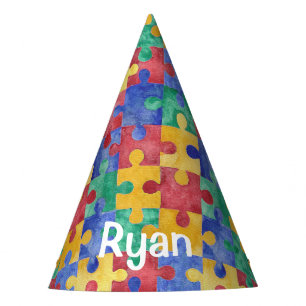 Chapeaux De Fêtes Casquette de puzzle d'aquarelle de sensibilisation