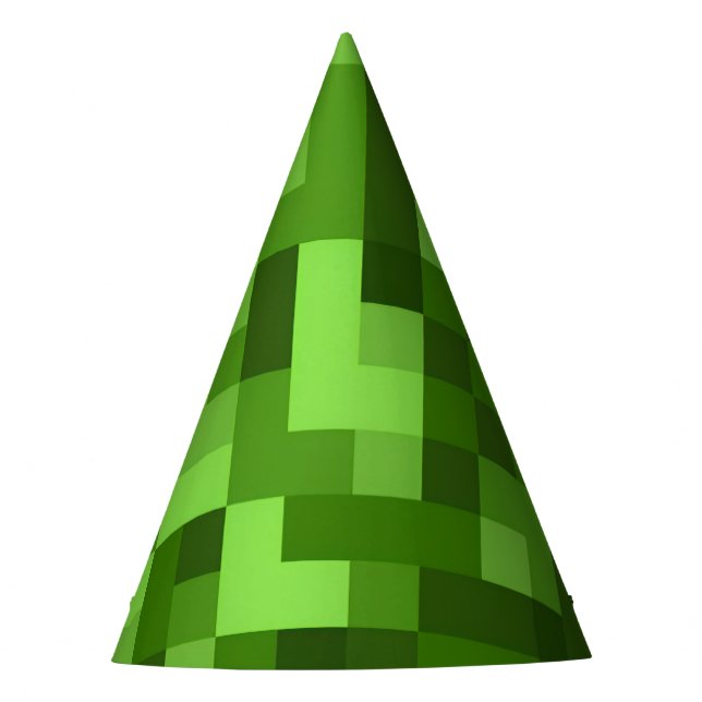 Chapeaux De Fêtes Casquette du parti Green Chunky Pixel (Devant)