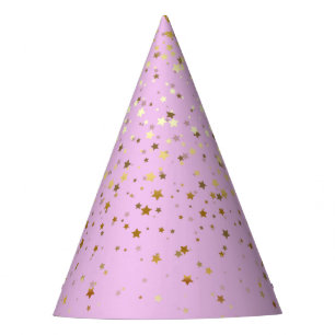 Chapeaux De Fêtes Casquette du parti Petite Golden Stars - rose