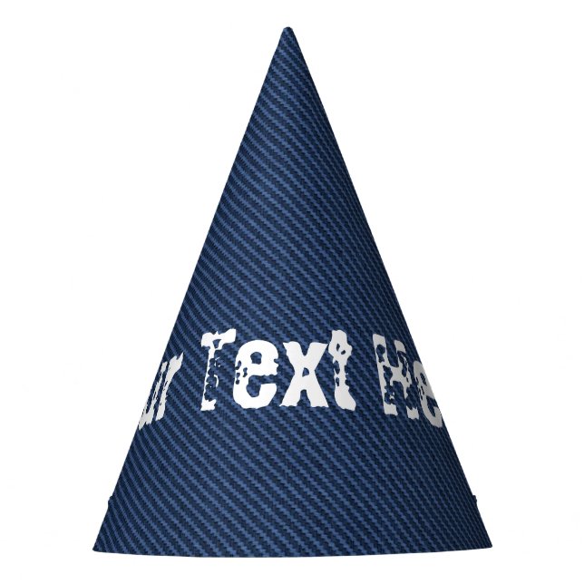 Chapeaux De Fêtes Casquette Faux Blue Jeans Party avec texte personn (Devant)