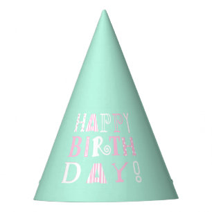 Chapeaux De Fêtes Casquette génial vert et rose en bon état de