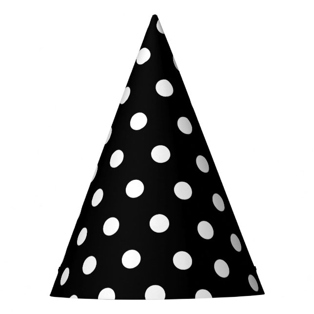 Chapeaux De Fêtes Casquette Monochrome Black and White Dots Party (Devant)