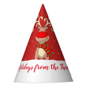 Chapeaux De Fêtes Casquette nommé rouge de grand renne d'andouiller