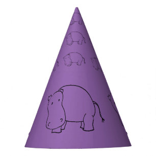 Chapeaux De Fêtes casquette pourpre de partie d'hippopotame
