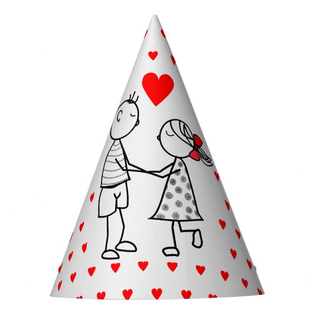 Chapeaux De Fêtes Casquette romantique à couple avec coeur (Devant)