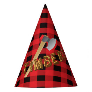 Chapeaux De Fêtes Casquette rouge de fête d'anniversaire de plaid d