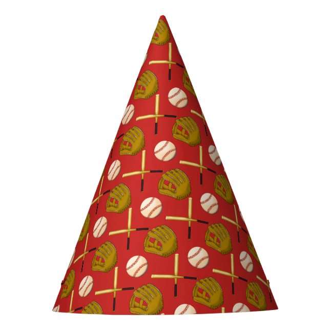 Chapeaux De Fêtes Casquettes de papier amusant de baseball (Devant)