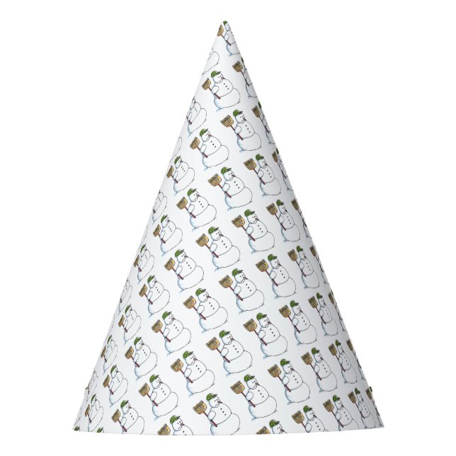 Chapeaux De Fêtes Casquettes du parti Broom Snowman (Devant)