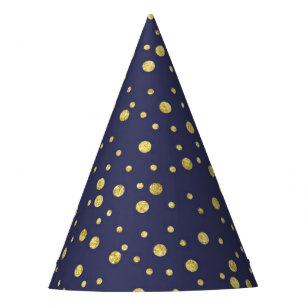 Chapeaux De Fêtes Casquettes du Parti Motif Pois bleu bleu marine