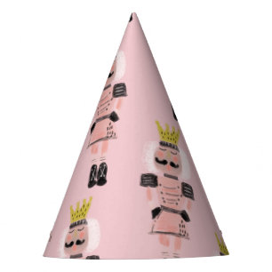 Chapeaux De Fêtes Casse-noisette de Noël soldat rose dessiné à la ma