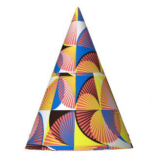 Chapeaux De Fêtes Cercles du milieu du siècle, rayures, tuiles vinta